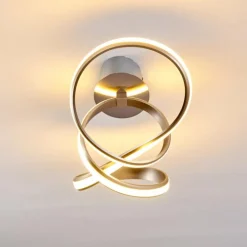 hofstein Plafonnier Woyens LED Acier inoxydable, 1 lumière* Éclairage Led