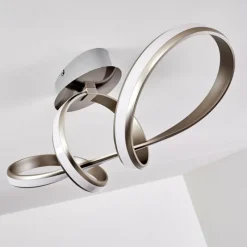 hofstein Plafonnier Woyens LED Acier inoxydable, 1 lumière* Éclairage Led