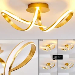 Lampes Dorées-hofstein Plafonnier Woyens LED Or, 1 lumière