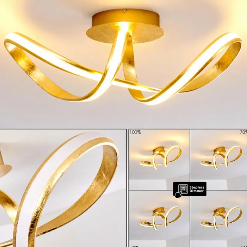 Lampes Dorées-hofstein Plafonnier Woyens LED Or, 1 lumière