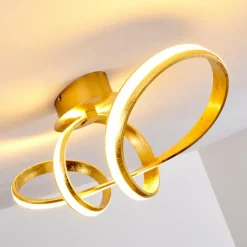 Lampes Dorées-hofstein Plafonnier Woyens LED Or, 1 lumière