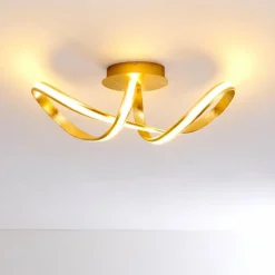 Lampes Dorées-hofstein Plafonnier Woyens LED Or, 1 lumière