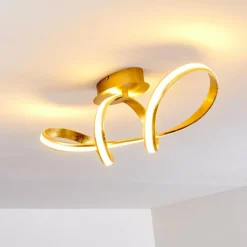 Lampes Dorées-hofstein Plafonnier Woyens LED Or, 1 lumière