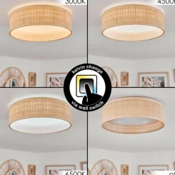 Luminaires Scandinaves-hofstein Plafonnier Wynona LED Blanc, 1 lumière