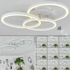 hofstein Plafonnier Xena LED Blanc, 1 lumière, Télécommandes