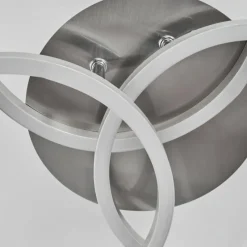 hofstein Plafonnier Xena LED Nickel mat, 1 lumière, Télécommandes