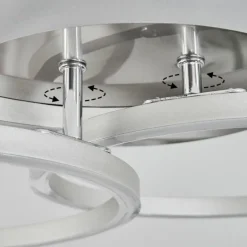 hofstein Plafonnier Xena LED Nickel mat, 1 lumière, Télécommandes