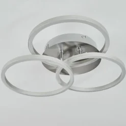 hofstein Plafonnier Xena LED Nickel mat, 1 lumière, Télécommandes