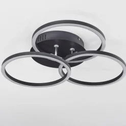 hofstein Plafonnier Xena LED Noir, 1 lumière, Télécommandes