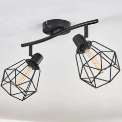 hofstein Plafonnier Yaak Noir, 2 lumières