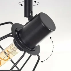 hofstein Plafonnier Yaak Noir, 4 lumières