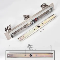 hofstein Plafonnier Yometchen LED Nickel mat, 3 lumières