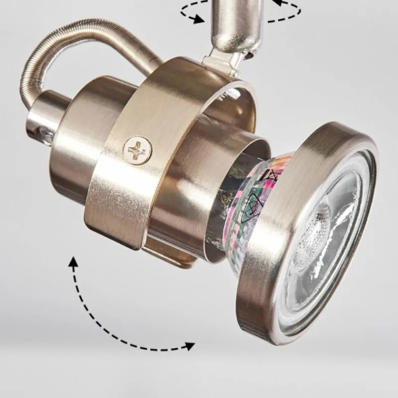 hofstein Plafonnier Yometchen LED Nickel mat, 3 lumières