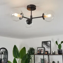 hofstein Plafonnier Yucao Noir, 3 lumières