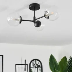 hofstein Plafonnier Yucao Noir, 3 lumières
