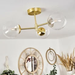 hofstein Plafonnier Yucao Or, 3 lumières