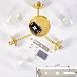 hofstein Plafonnier Yucao Or, 3 lumières