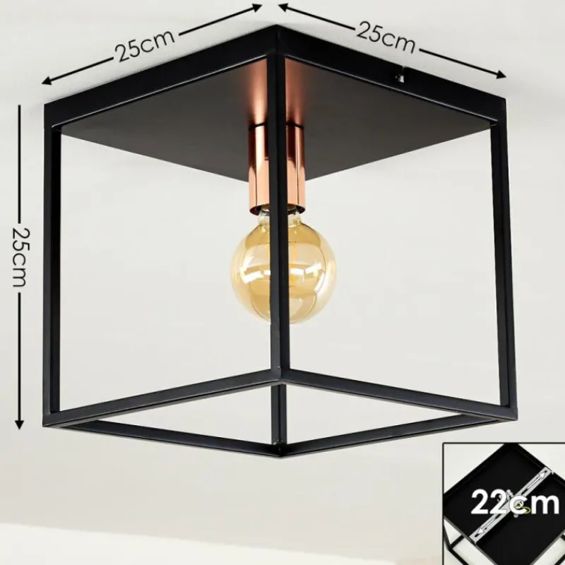 hofstein Plafonnier Yuhigaoka Noir, 1 lumière