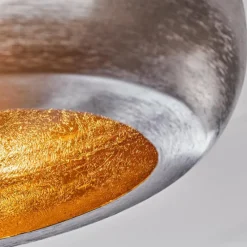 Style Boho-Chic-hofstein Plafonnier Zigne Argent Oxydé, Noir, 1 lumière