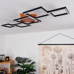 Lampes En Bois-hofstein Plafonnier Zocca LED Brun, Bois foncé, 1 lumière