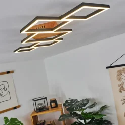 Lampes En Bois-hofstein Plafonnier Zocca LED Brun, Bois foncé, 1 lumière