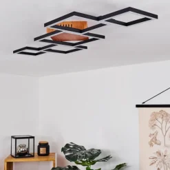 Lampes En Bois-hofstein Plafonnier Zocca LED Brun, Bois foncé, 1 lumière