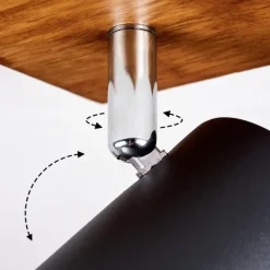 hofstein Plafonnier Zuoz Bois clair, 1 lumière