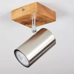 hofstein Plafonnier Zuoz Bois clair, 1 lumière