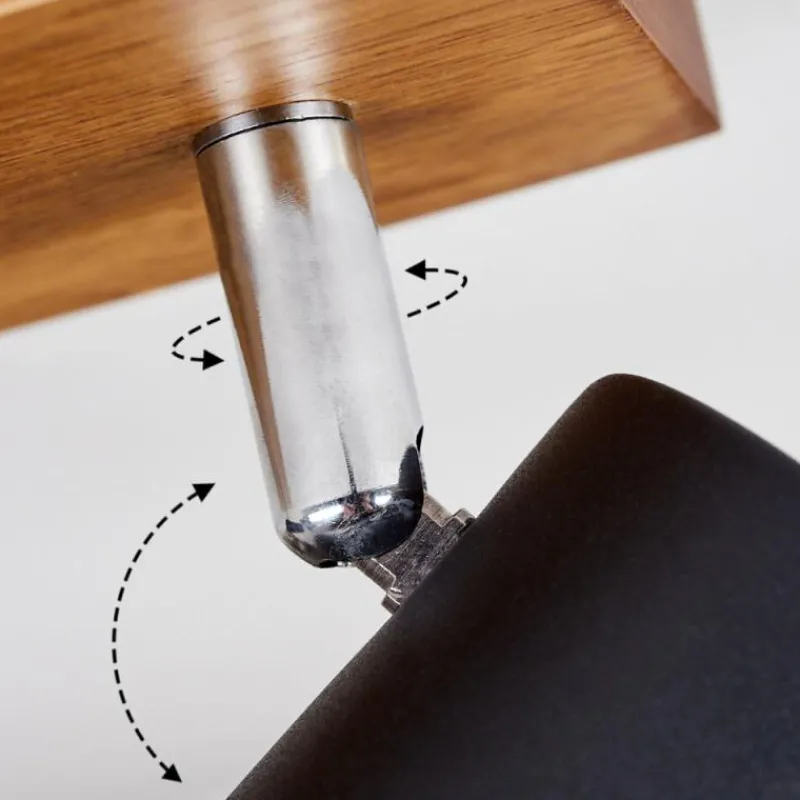 hofstein Plafonnier Zuoz Bois clair, 3 lumières