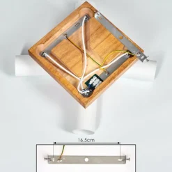 Lampes Vintages & Rétros-hofstein Plafonnier Zuoz Bois clair, 4 lumières