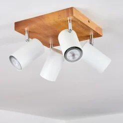 Lampes Vintages & Rétros-hofstein Plafonnier Zuoz Bois clair, 4 lumières