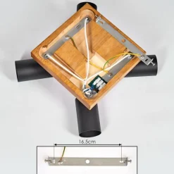 Lampes Vintages & Rétros-hofstein Plafonnier Zuoz Bois clair, 4 lumières