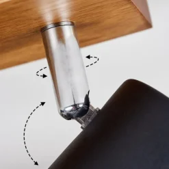 Lampes Vintages & Rétros-hofstein Plafonnier Zuoz Bois clair, 4 lumières