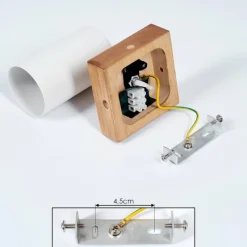 hofstein Plafonnier Zuoz Bois clair, 1 lumière