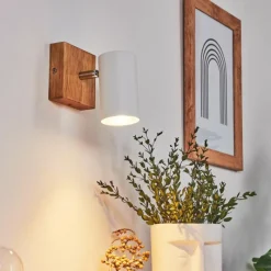 hofstein Plafonnier Zuoz Bois clair, 1 lumière