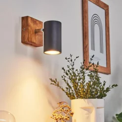 hofstein Plafonnier Zuoz Bois clair, 1 lumière