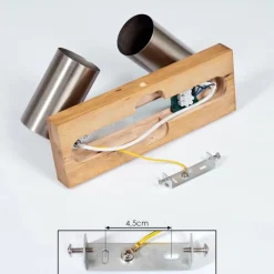 Lampes Vintages & Rétros-hofstein Plafonnier Zuoz Bois clair, 2 lumières