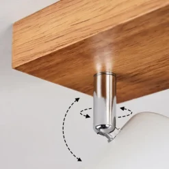 Lampes Vintages & Rétros-hofstein Plafonnier Zuoz Bois clair, 2 lumières