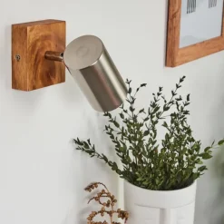 hofstein Plafonnier Zuoz Bois clair, 1 lumière