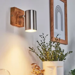 hofstein Plafonnier Zuoz Bois clair, 1 lumière