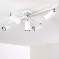 hofstein Plafonnier Zuoz Chrome, Blanc, 5 lumières