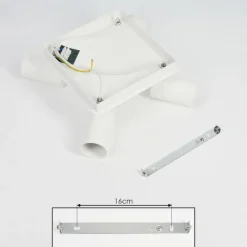 hofstein Plafonnier Zuoz Chrome, Blanc, 4 lumières