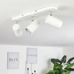 hofstein Plafonnier Zuoz Chrome, Blanc, 3 lumières