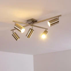 hofstein Plafonnier Zuoz Chrome, Nickel mat, 5 lumières