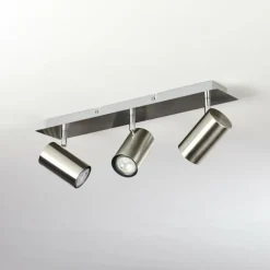 hofstein Plafonnier Zuoz Chrome, Nickel mat, 3 lumières