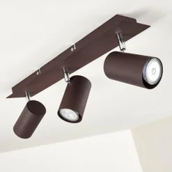 hofstein Plafonnier Zuoz Chrome, Rouille, 3 lumières* Spots Et Projecteurs