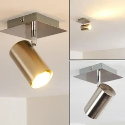 hofstein Plafonnier Zuoz Nickel mat, 1 lumière