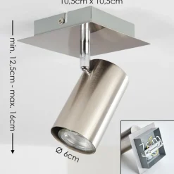 hofstein Plafonnier Zuoz Nickel mat, 1 lumière