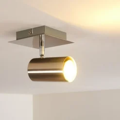 hofstein Plafonnier Zuoz Nickel mat, 1 lumière