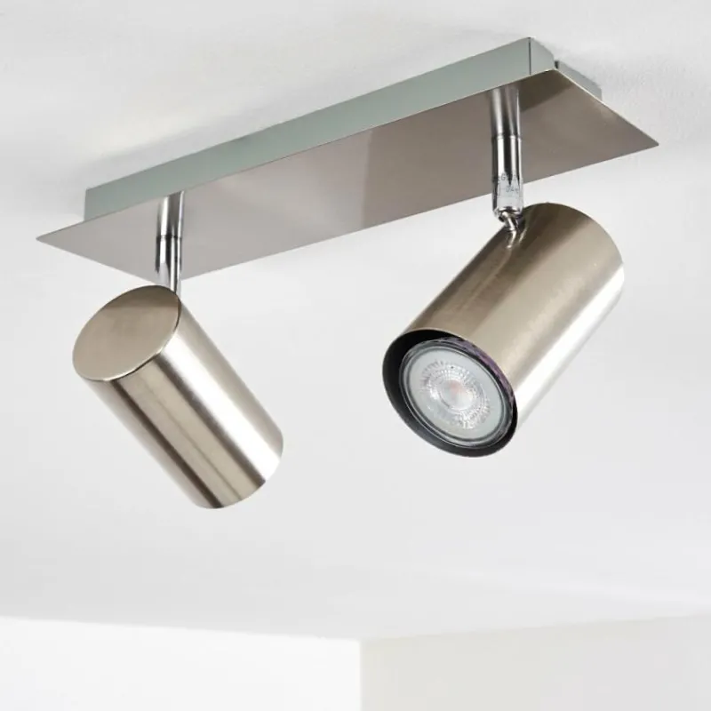 hofstein Plafonnier Zuoz Nickel mat, 2 lumières